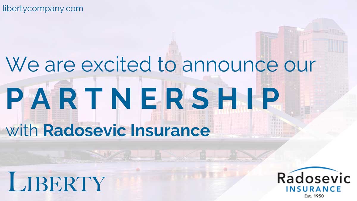 Text stating that Liberty has partnered with Radioservic Insurance